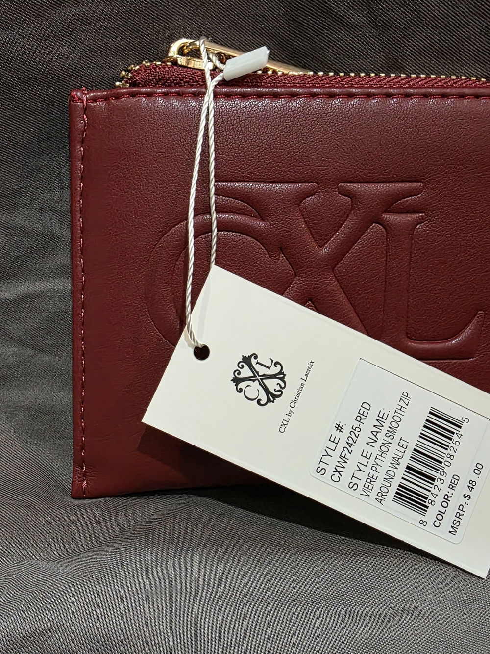Christian Lacroix Viere Python Smooth Zip Around Wallet